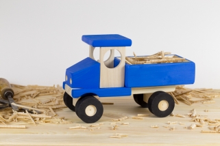 Nákladní auto s korbou modré